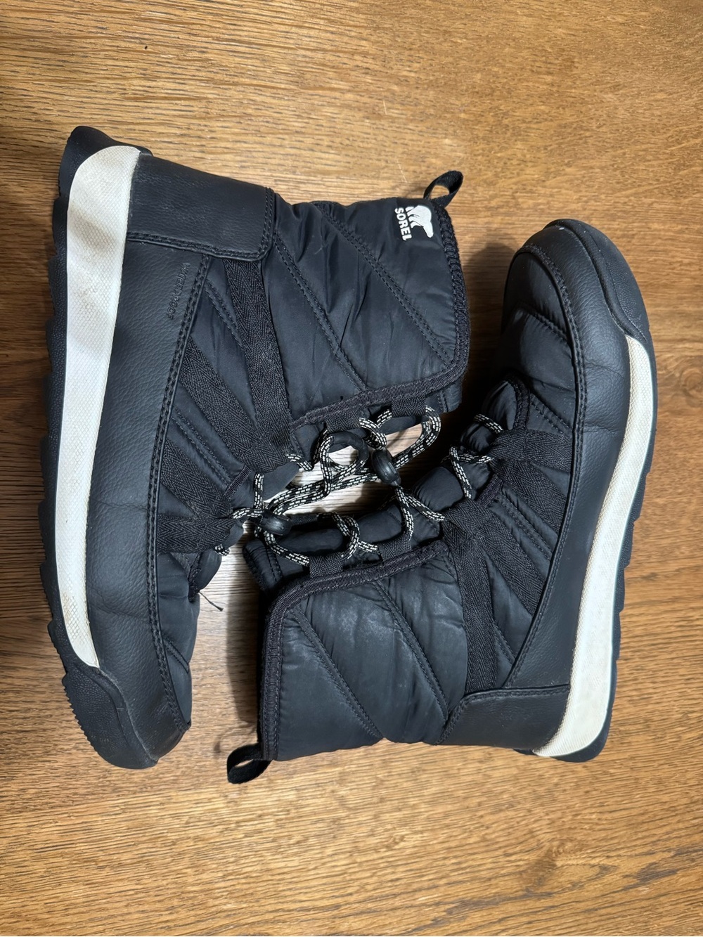 Sorel Kids Black & Gray Winter Lace-Up Boots